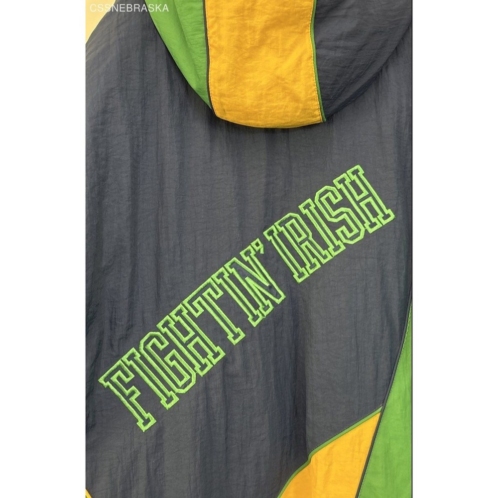 Vintage Notre Dame Fighting Irish half-zip windbreaker jacket‎ Multicolor - XXL - Picture 8 of 9